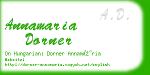 annamaria dorner business card